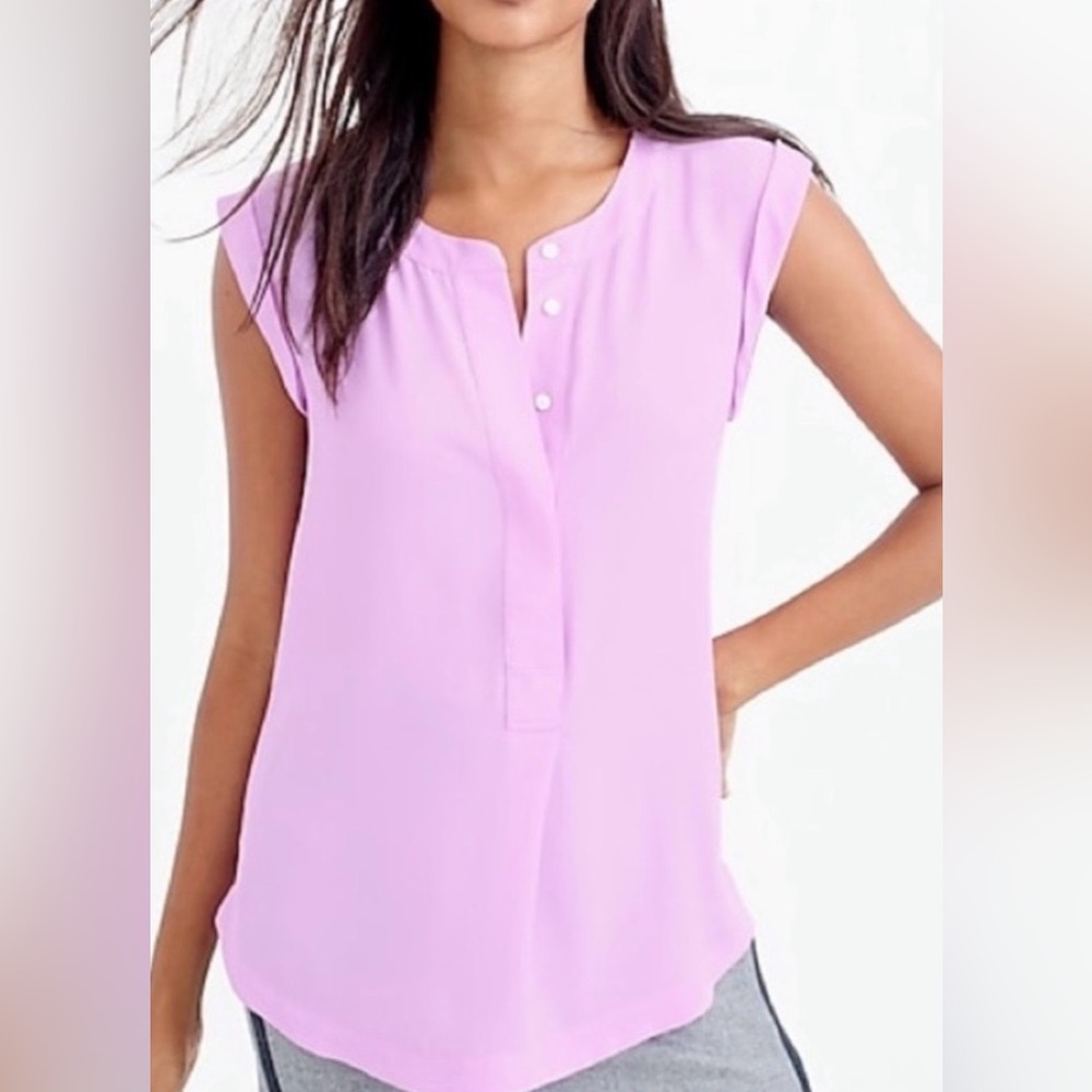 J. Crew Sleeveless drapey popover shirt. Peruvian Pink Size 12.